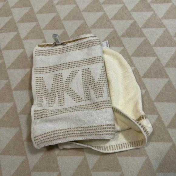 MICHAEL Michael Kors Signature 2-Piece MK Sport Tape Cuff Beanie and Scarf